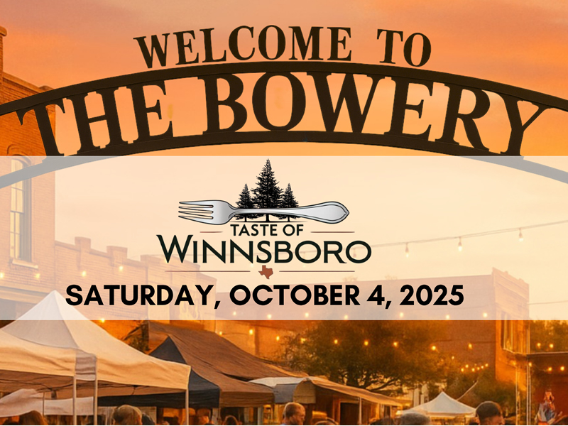 Taste of Winnsboro is Set for October 4